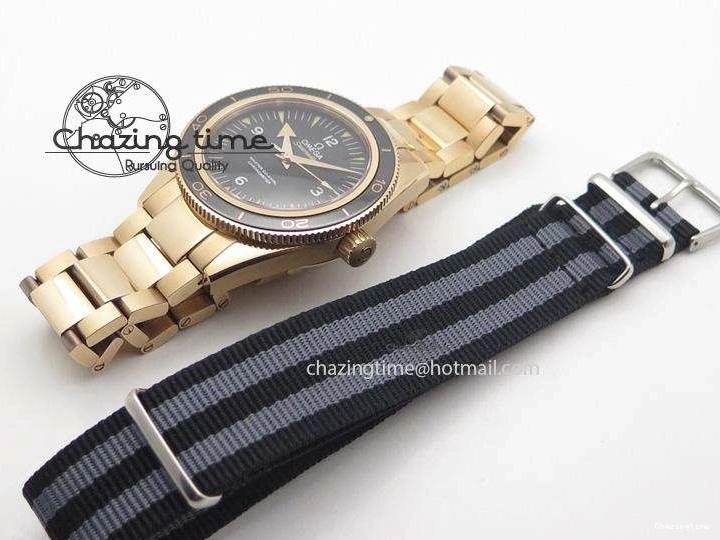 0713 Seamaster 300 Master Co-Axial Liquidmetal V6F Best Edition RG On RG Bracelet A8400 (Free Nylon Strap) Resilient 8265